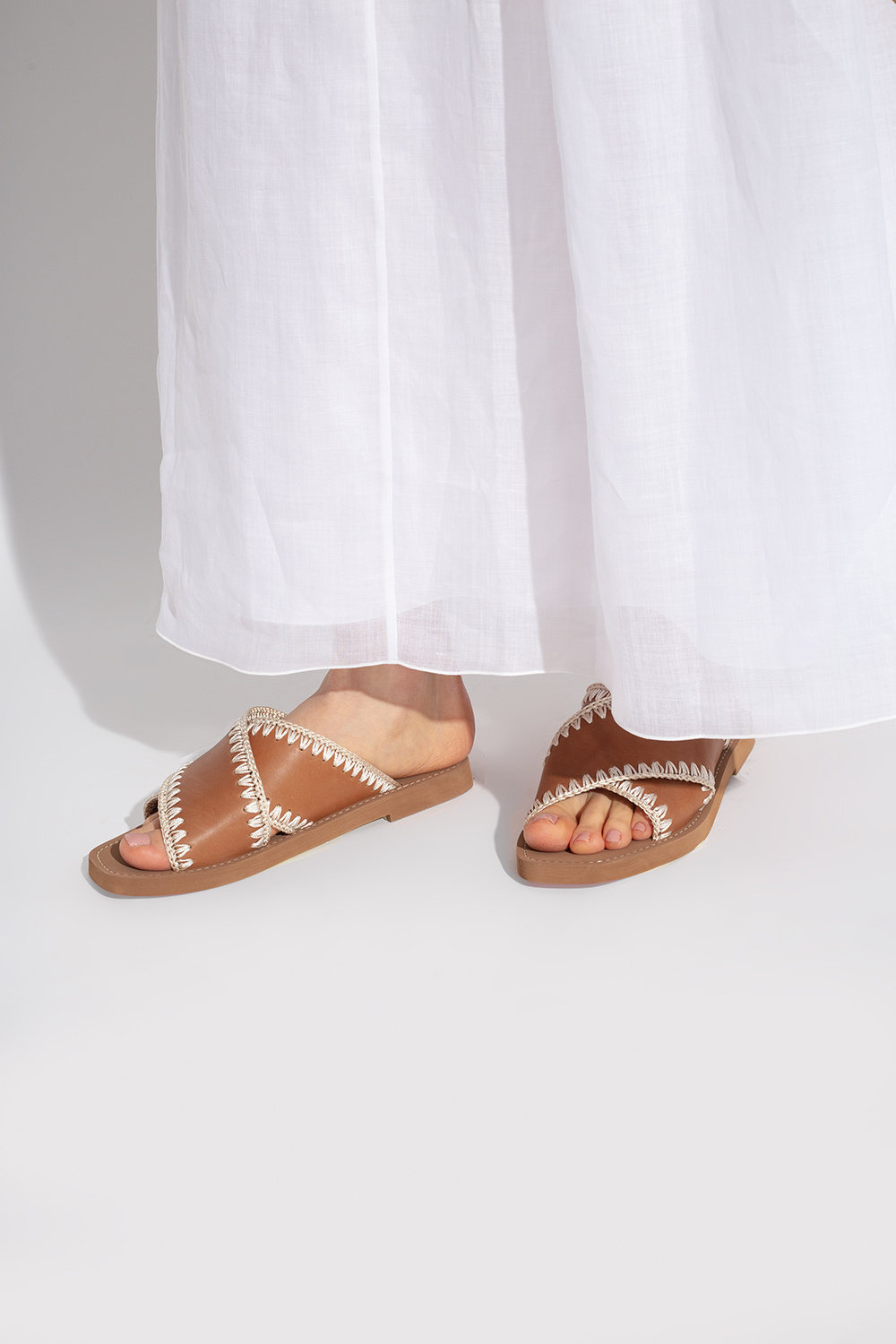 Chloe woody clearance mules